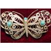 Image 1 : Sterling & Turquois Butterfly