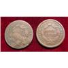 Image 2 : 1822 & 40 US Large Cents VG Damaged