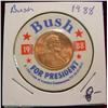 Image 1 : Bush for President 1988 Encased Cent. 