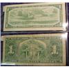 Image 2 : 1937 and 54 Canadian $1. Notes.