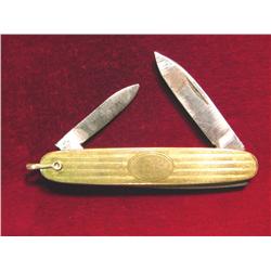 Brass handled Antique Pocket Watch Chain Knife.