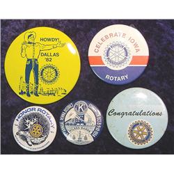 (5) Pin backs ""Howdy Dallas '82""; 