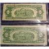 Image 2 : Pair of VF-EF ""Red Seal"" $2 U.S. Notes.
