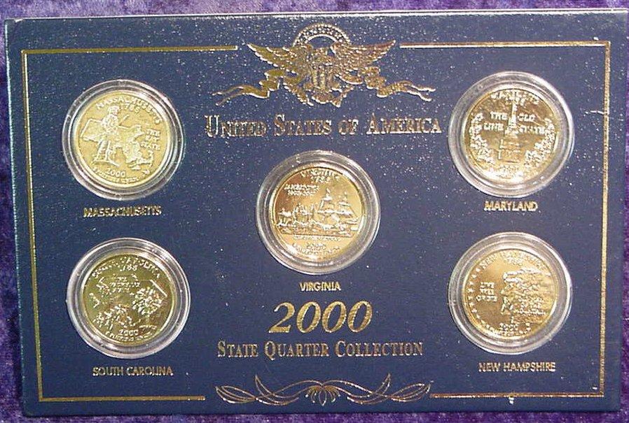 Set 24K Gold Plated 2000 Statehood Quarter set-24k-gold-plated-2000-statehood-quarter