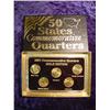 Image 2 : 2001 Statehood Quarter 5-Coin Gold Set.