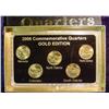 Image 1 : 2006 Statehood Quarter 5-Coin Gold Set.