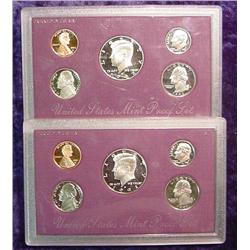 1991S & 92S Proof Sets. No Boxes.