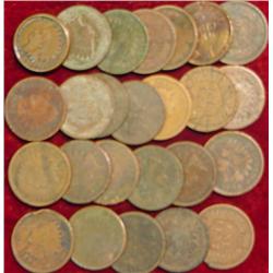 (25) Low Grade Indian Cents.