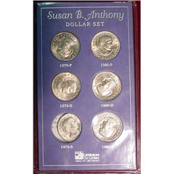 1979P" D S & 1980P D "S Susan B. Anthony Dollars.