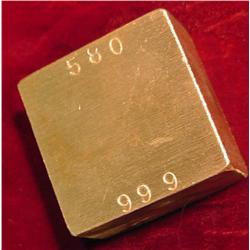 580 Gram .999 Fine Copper Bar.