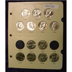 (13)1979-95 Clad. Kennedy Halves Mostly BU.