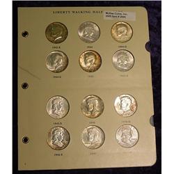 (12) Silver Franklin & Kennedy Half Dollars.