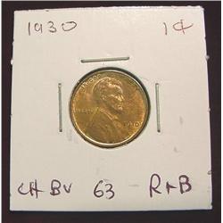 1930 Lincoln Cent. Red & Brown 63.