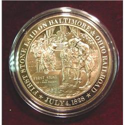 1828 1st. Stone Laid on Baltimore & Ohio Railroad.