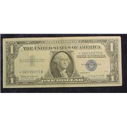 Series 1957B $1. Silver Certificate Star Note. EF.