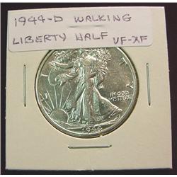 1944D Walking Liberty Half Dollar. VF+