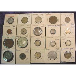 (20) Misc Foreign Coins. 1856-1966.