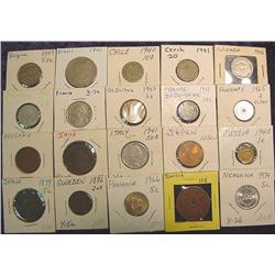 (20) Misc Foreign Coins. 1879-1966.