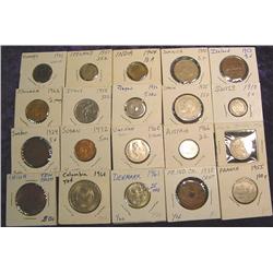 (20) Misc Foreign Coins. 1900-1972.