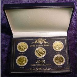 2005 State Quarter Set. Gold Plated.