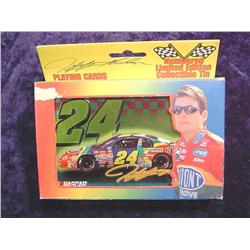 #24 Jeff Gordon 2-Decks of Playing Cards in Tin.