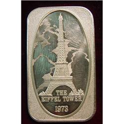 1973 ôThe Eiffel Towerö .999 Fine 1 oz. Silver Bar