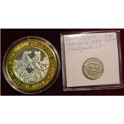 1899 Veeder Mfg. Advertising Token; & .999 Fine