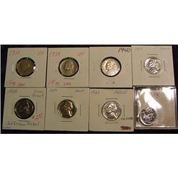 (2) 1938P"  40P  57P  58P  59P " & (2) 61P Jefferson
