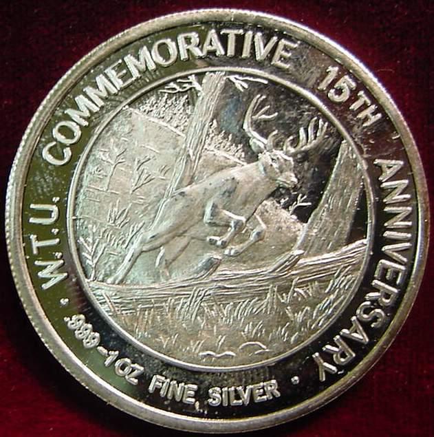 Whitetails Unlimited One Ounce Silver Proof.