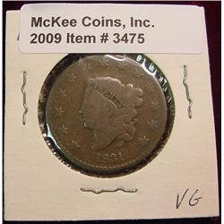 1831 U.S. Large Cent. VG-8.