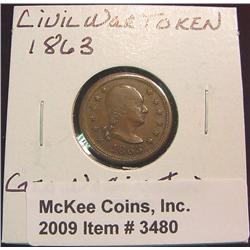 1863 George Washington Civil War Token.