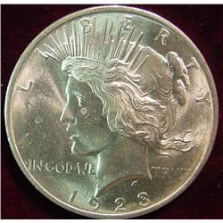 1923 P U.S. Peace Silver Dollar. Gem BU.