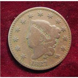 1827 U.S. Large Cent. F-12.