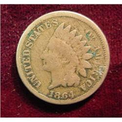 1864 CN Indian Head Cent. Civil War era. G-4.