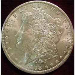 1898 O Morgan Silver Dollar. Brilliant Unc.