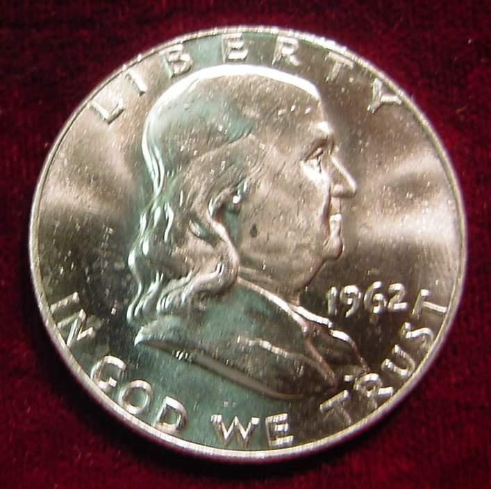 1962 D Franklin Half Dollar Gem BU 