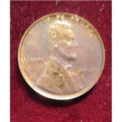 1941 P Proof Lincoln Cent. Black obverse toning