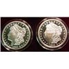 Image 1 : (2) Encased Proof 1889 CC Morgan Dollar Copies.