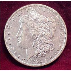 1890 O Morgan Silver Dollar. EF 40.