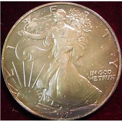 1991 American Eagle 1 oz. Fine Silver Dollar.