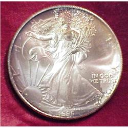 1995 American Eagle 1 oz. Fine Silver Dollar.