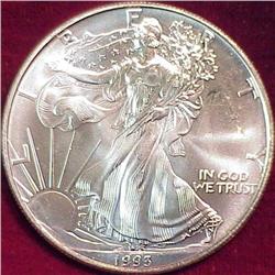 1993 American Eagle 1 oz. Fine Silver Dollar.