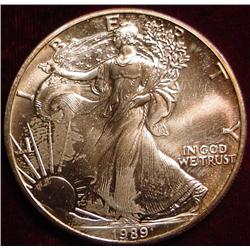 1989 American Eagle 1 oz. Fine Silver One Dollar