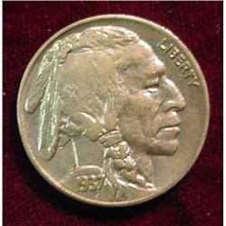 1937P Buffalo Nickel. BU.