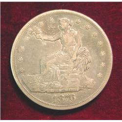 1876P US Trade Dollar. VF.