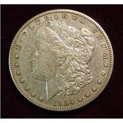 1884S Morgan Dollar. EF.