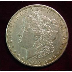 1899O Morgan Dollar. AU.