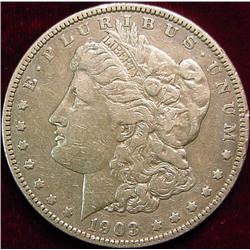 1903P Morgan Dollar. VF.
