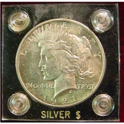 1921 Peace Dollar. MS-62.