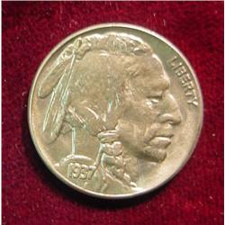 1937P Buffalo Nickel. BU.